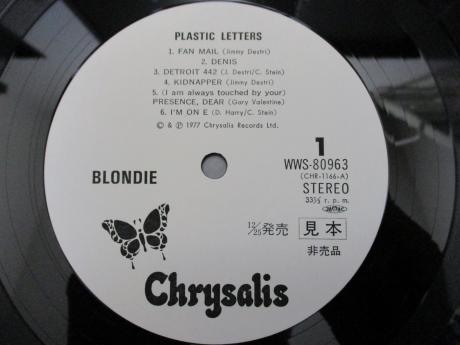 Blondie Plastic Letters Japan PROMO LP OBI PIN-UP