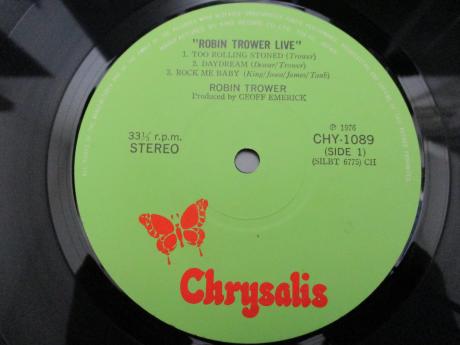 Robin Trower Live ! Japan Orig. LP OBI RARE POSTER