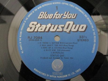 Status Quo Blue For You Japan Orig. LP OBI
