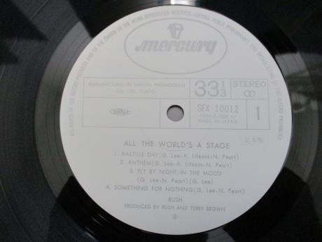 Rush All The World's A Stage Japan Orig. PROMO 2LP WHITE LABELS