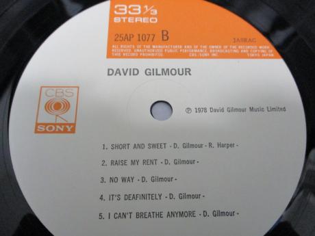 Pink Floyd David Gilmour Same Title Japan Orig. LP OBI