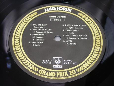 Janis Joplin Grand Prix 20 Japan ONLY LP OBI INSERT
