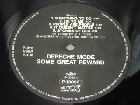 Depeche Mode Some Great Reward Japan Orig. PROMO LP OBI
