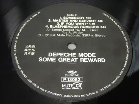 Depeche Mode Some Great Reward Japan Orig. PROMO LP OBI