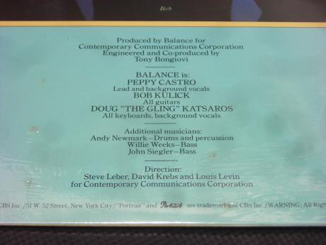 Balance 1st S/T Same Title US Orig. LP FACTORY SEALED