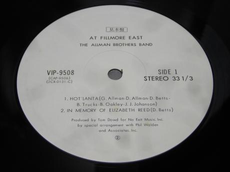 Allman Brothers Band At Fillmore East Japan PROMO 2LP OBI