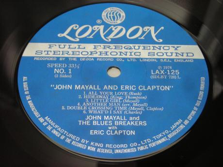 John Mayall & Eric Clapton Bluesbreakers Japan Rare LP OBI