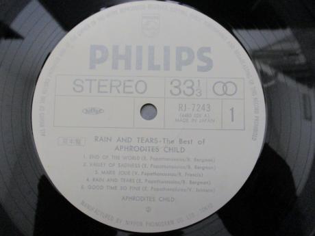 Aphrodite's Child Rain and Tears Best Of Japan PROMO LP OBI