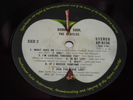Beatles Rubber Soul Japan Apple 1st Press LP RED WAX