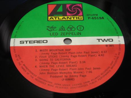 Led Zeppelin IV ( Same Title ) Japan 10th Anniv LTD LP OBI