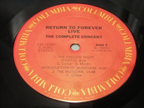Chick Corea Return to Forever Live Complete Concert US Orig. 4LP