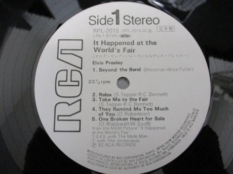 Elvis Presley It Happened At The World's Fair Japan PROMO LP OBI WHITE LABEL