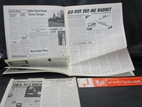 Jethro Tull Thick as Brick Japan Early Press LP OBI NEWSPAPER