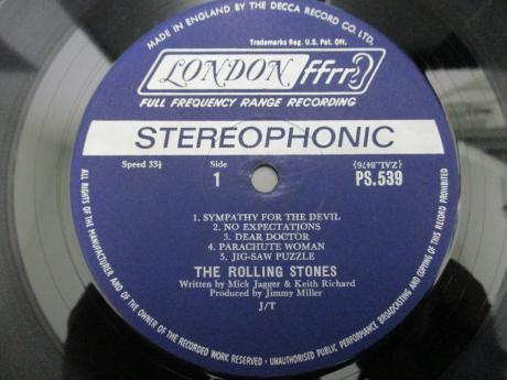 Rolling Stones Beggars Banquet UK Export Japan LP RARE FLEX 7"