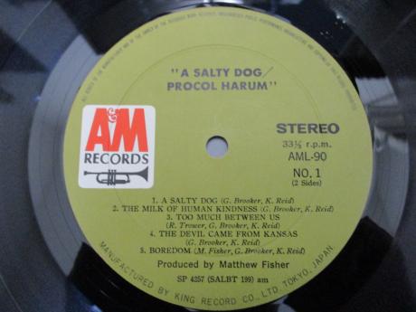 Procol Harum A Salty Dog Japan Orig. LP G/F DIF