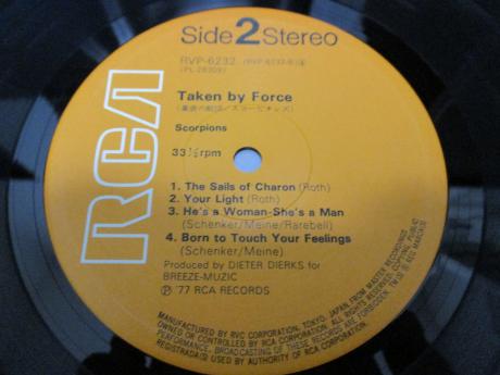 Scorpions Taken By Force Japan Orig. LP OBI DIF TOMB YARD COVER