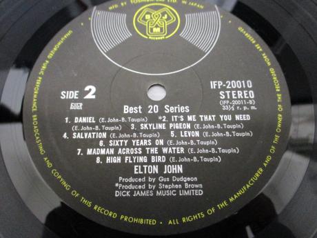 Elton John Best 20 Japan Only LTD LP OBI RARE POSTER