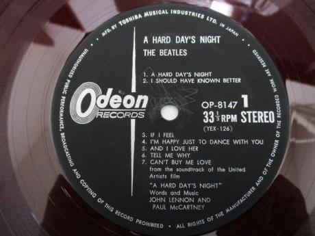 Beatles A Hard Day’s Night Japan Early Press LP DIF ODEON RED WAX
