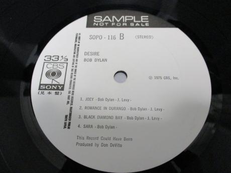 Bob Dylan Desire Japan Orig. PROMO LP OBI WHITE LABEL