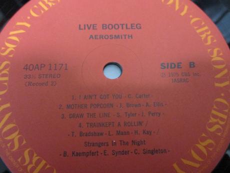 Aerosmith Live Bootleg Japan Orig. 2LP RARE POSTER