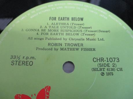 Robin Trower For Earth Below Japan Orig. LP OBI BOOKLET