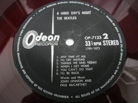 Beatles A Hard Day’s Night Japan Early Press LP DIF ODEON RED WAX