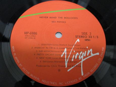 Sex Pistols Never Mind the Bollocks Japan Virgin ED LP OBI