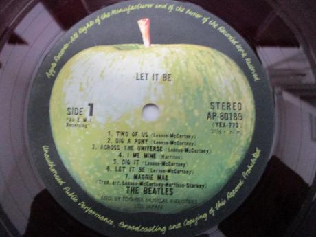 Beatles Let It Be Japan Orig. LP 2OBI RED WAX