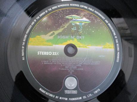 Def Leppard High 'N' Dry Japan Rare LP YELLOW OBI