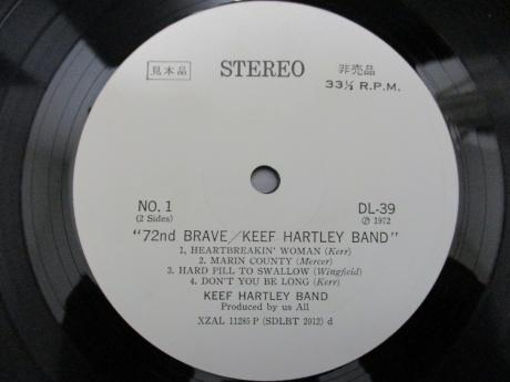 Keef Hartley Band Seventy Second Brave Japan Orig. PROMO LP G/F WHITE LABEL