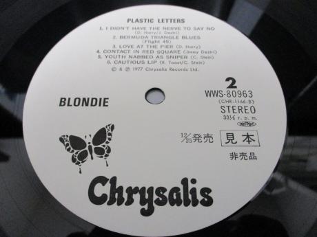 Blondie Plastic Letters Japan PROMO LP OBI PIN-UP