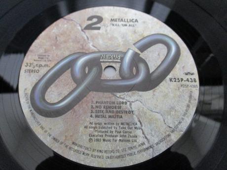 Metallica Kill ’Em All Japan Orig. LP OBI INSERT