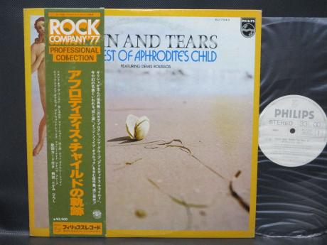 Aphrodite's Child Rain and Tears Best Of Japan PROMO LP OBI