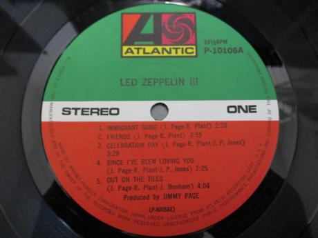 Led Zeppelin 3rd III Japan Rare LP OBI BIG POSTER