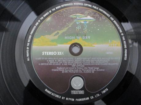 Def Leppard High ‘N’ Dry Japan Rare LP BLUE OBI