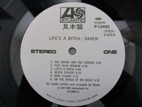 Raven Life's A Bitch Japan Orig. PROMO LP OBI
