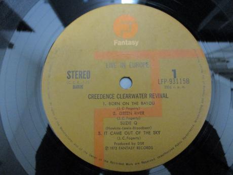 CCR Creedence Clearwater Revival Live in Europe Japan Orig. 2LP OBI POSTER