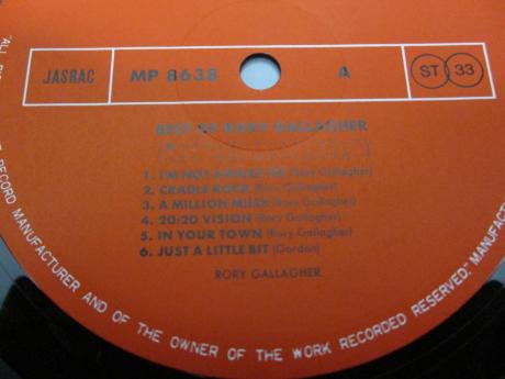 Rory Gallagher Best Of Japan ONLY 2LP G/F INSERT