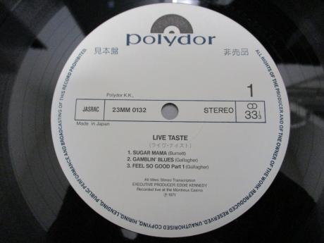 Rory Gallagher Taste Live Japan PROMO LP OBI WHITE LABEL