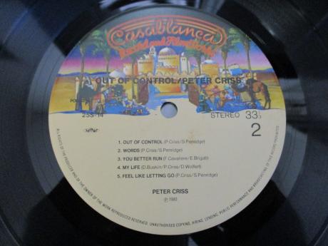 Kiss Peter Criss Out of Control Japan Orig. LP OBI