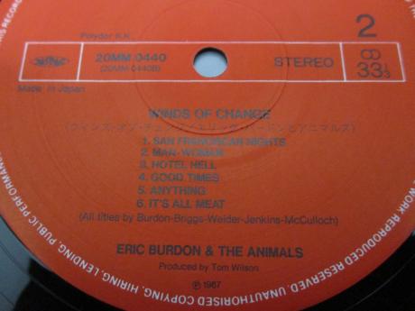 Eric Burdon & Animals Winds of Change Japan Rare LP OBI G/F