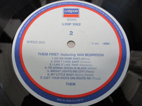 Them featuring Van Morrison First Japan Rare LP RED OBI