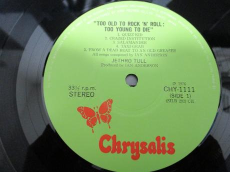 Jethro Tull Too Old to Rock N’ Roll Japan Orig. LP OBI