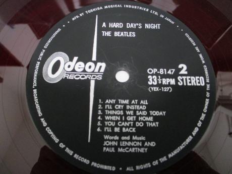 Beatles A Hard Day’s Night Japan Early LP DIF ODEON RED WAX