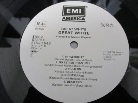 Great White 1st Same Title Japan Orig. PROMO LP OBI WHITE LABEL