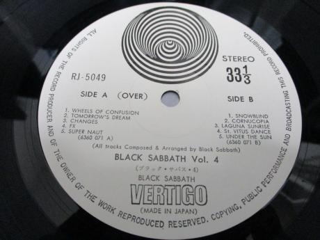 Black Sabbath Vol. 4 Japan Orig. LP OBI G/F VERTIGO