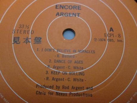 Argent Encore Japan Orig. PROMO 2LP OBI