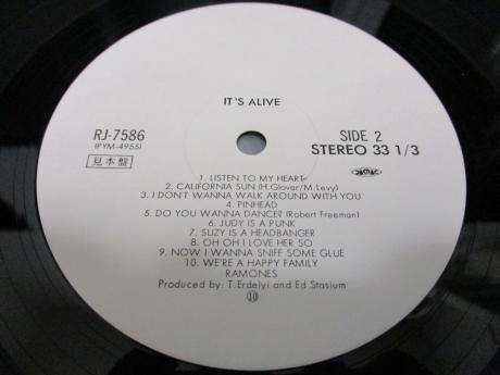 Backwood Records : Ramones It's Alive Japan PROMO LP DIF