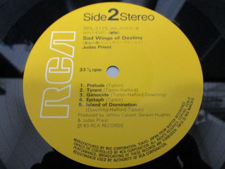 Judas Priest Sad Wings of Destiny Japan Rare LP BLUE OBI