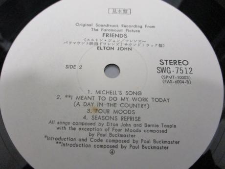 Elton John Friends Japan Orig. PROMO LP OBI WHITE LABEL